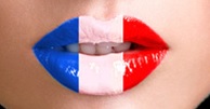 Maquillage lèvres drapeau France